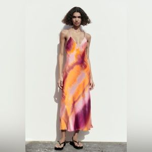 ZARA SATIN LINGERIE STYLE DRESS